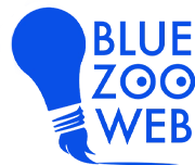 BlueZoo Web logo with a vibrant blue design without background