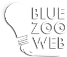 Blue Zoo Web white logo with shadow