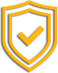 Protective shield featuring a check mark for validation.