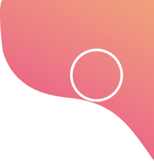 A vibrant pink and orange background with two circles in contrast.