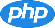 Graphic displaying the PHP logo