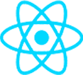 React Native logo in blue at BlueZoo Web