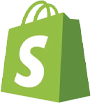 The Shopify logo, representing the popular e-commerce platform