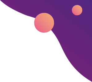 Purple abstract on top right with two orange spherical shapes element